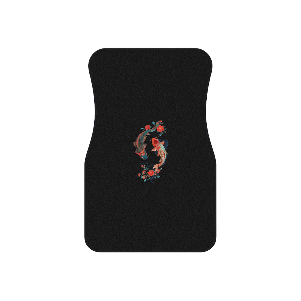Koi Fish Car Mats (Set of 4) — Floral Japanese-Inspired Car Floor Mats