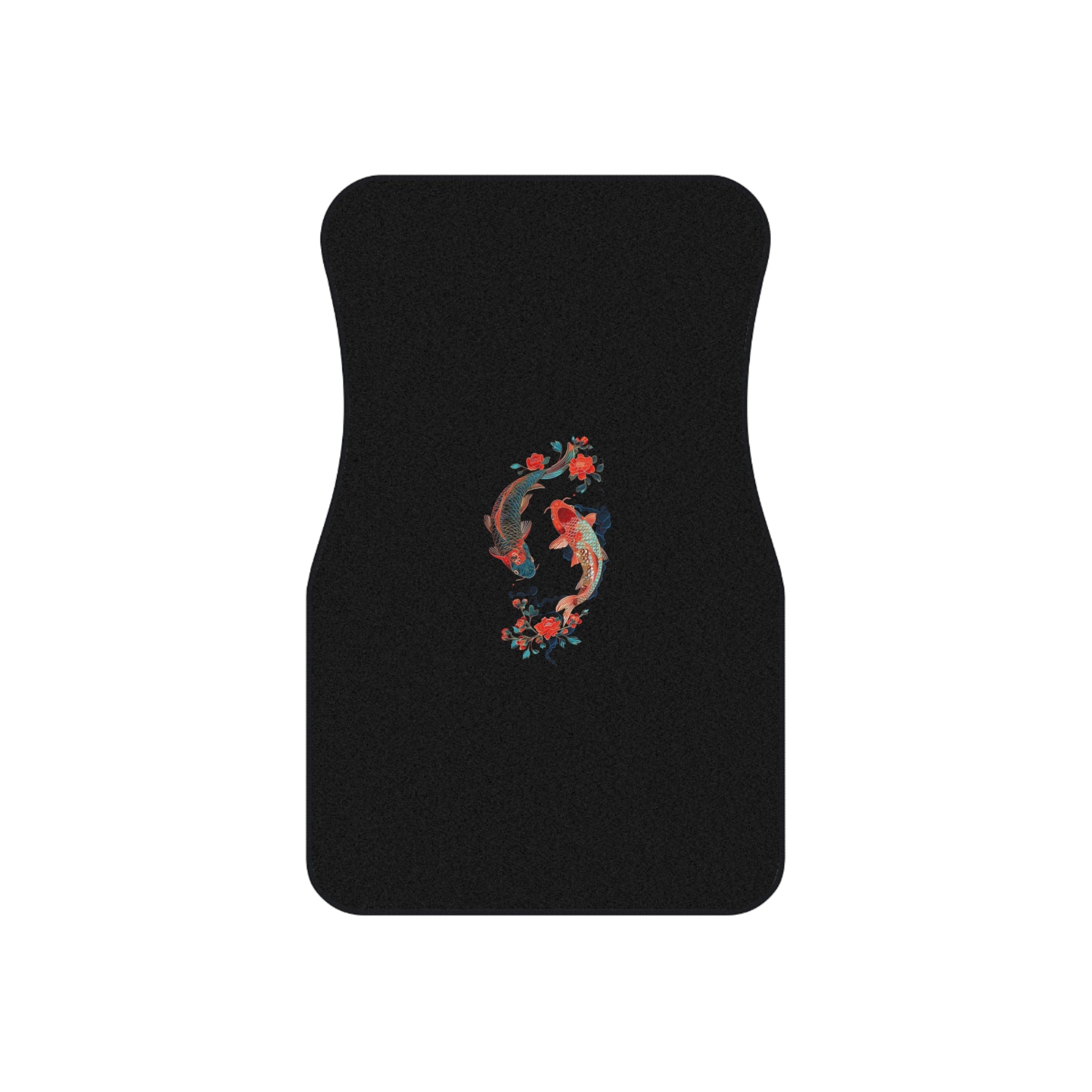 Koi Fish Car Mats (Set of 4) — Floral Japanese-Inspired Car Floor Mats