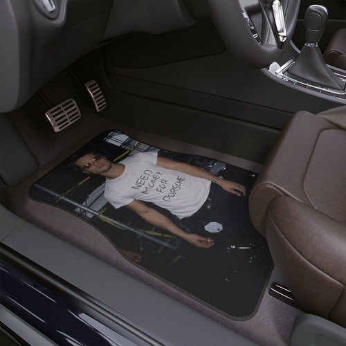 Car Floor Mat — 'Need Money for Porsche' Design