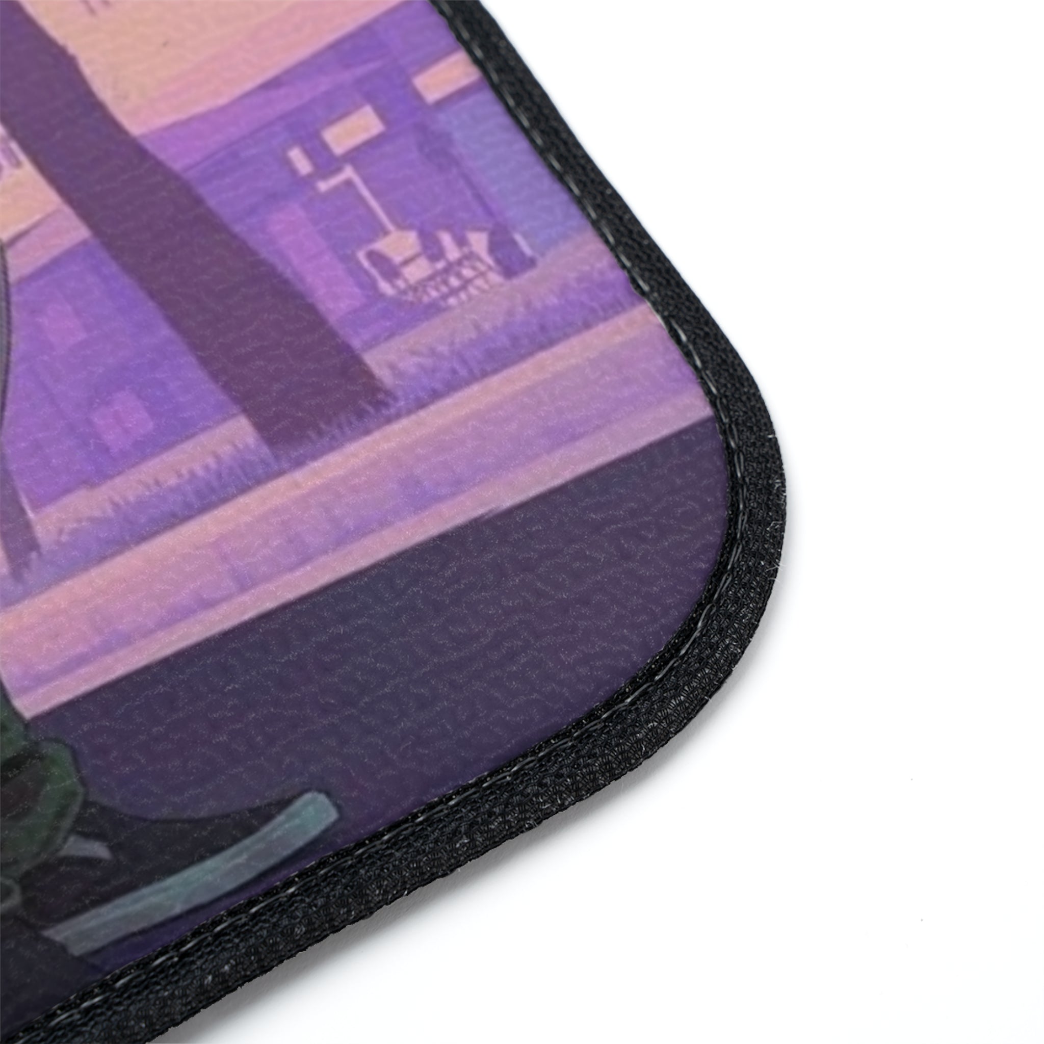 Car Floor Mat — Retro Sunset Palm Beach Design